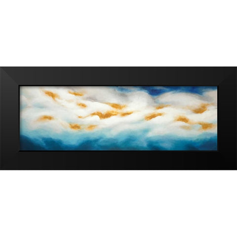 Abstract Landscape Black Modern Wood Framed Art Print by Atelier B Art Studio