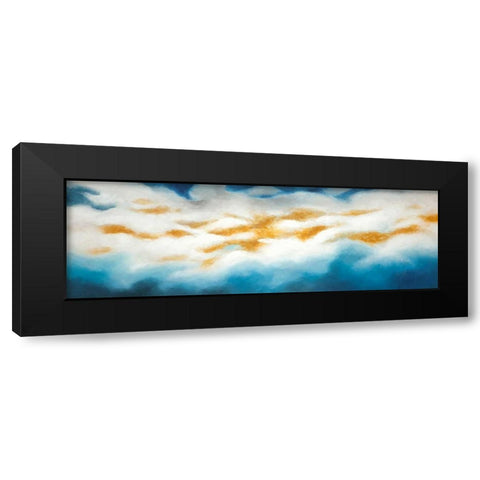 Abstract Clouds Black Modern Wood Framed Art Print by Atelier B Art Studio