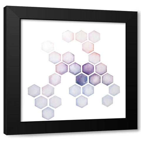 ALVEOLI Black Modern Wood Framed Art Print with Double Matting by Atelier B Art Studio