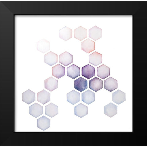ALVEOLI Black Modern Wood Framed Art Print by Atelier B Art Studio