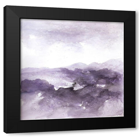 PURPLE CLOUD Black Modern Wood Framed Art Print with Double Matting by Atelier B Art Studio