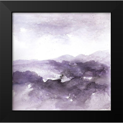 PURPLE CLOUD Black Modern Wood Framed Art Print by Atelier B Art Studio