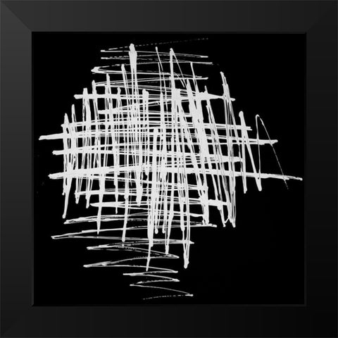 CONTRAST Black Modern Wood Framed Art Print by Atelier B Art Studio