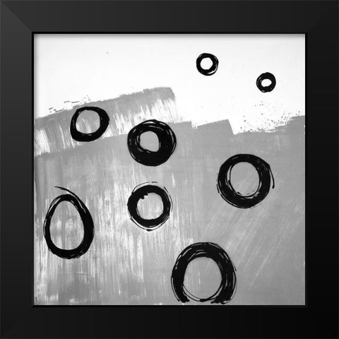DECONSTRUCTED Black Modern Wood Framed Art Print by Atelier B Art Studio