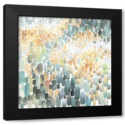 CLUSTER OF CIRCLES Black Modern Wood Framed Art Print by Atelier B Art Studio