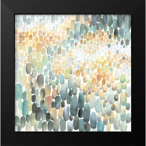 CLUSTER OF CIRCLES Black Modern Wood Framed Art Print by Atelier B Art Studio