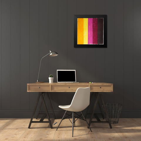 LIVE STRIPES Black Modern Wood Framed Art Print by Atelier B Art Studio