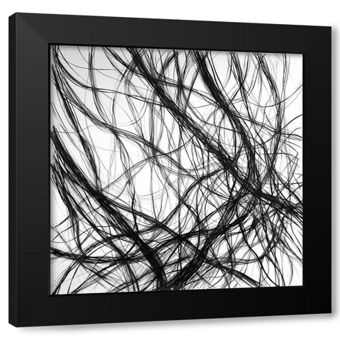 CONNECTION Black Modern Wood Framed Art Print with Double Matting by Atelier B Art Studio