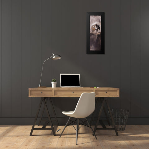 ABSTRACT BUFFALO Black Modern Wood Framed Art Print by Atelier B Art Studio