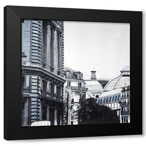 HISTORIC DOWNTOWN Black Modern Wood Framed Art Print with Double Matting by Atelier B Art Studio