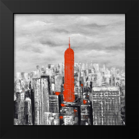 Empire State Building of New-York Black Modern Wood Framed Art Print by Atelier B Art Studio