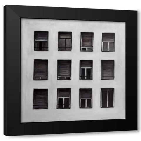 Windows Black Modern Wood Framed Art Print with Double Matting by Atelier B Art Studio