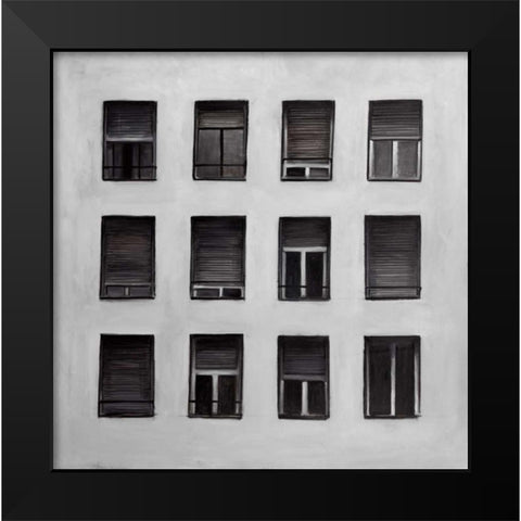 Windows Black Modern Wood Framed Art Print by Atelier B Art Studio