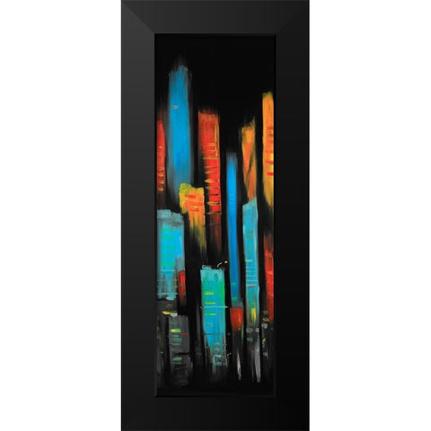 ABSTRACT AND COLORFUL TALL BUILDINGS Black Modern Wood Framed Art Print by Atelier B Art Studio