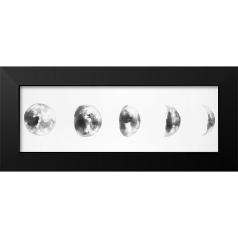 BLACK AND WHITE ECLIPSE Black Modern Wood Framed Art Print by Atelier B Art Studio