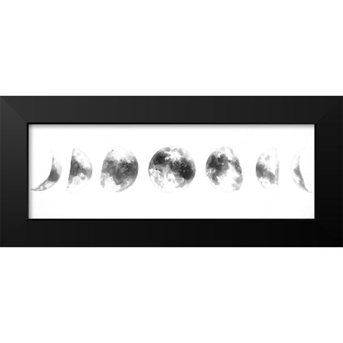 ECLIPSE IN SEVERAL PHASES Black Modern Wood Framed Art Print by Atelier B Art Studio