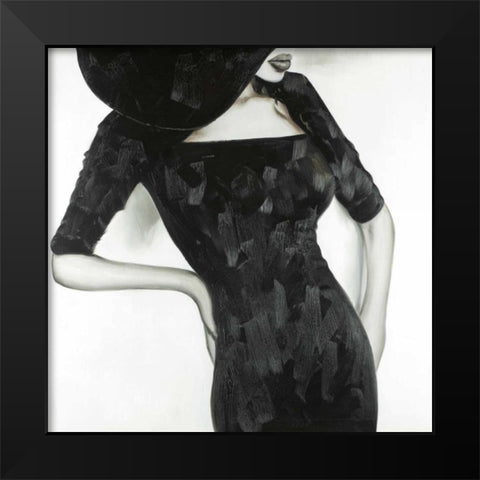Beautiful Classic Woman Black Modern Wood Framed Art Print by Atelier B Art Studio