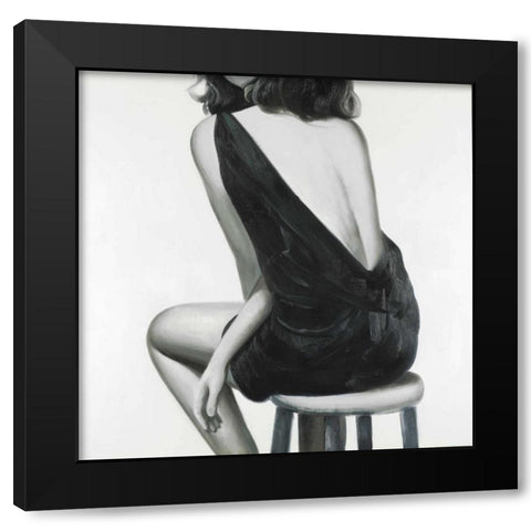 Pretty Woman Black Modern Wood Framed Art Print with Double Matting by Atelier B Art Studio