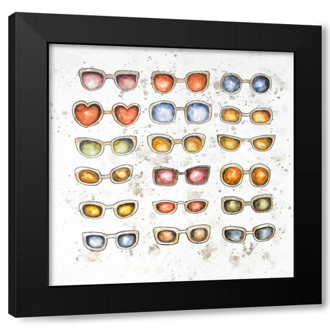 WOMENS SUNGLASSES Black Modern Wood Framed Art Print with Double Matting by Atelier B Art Studio