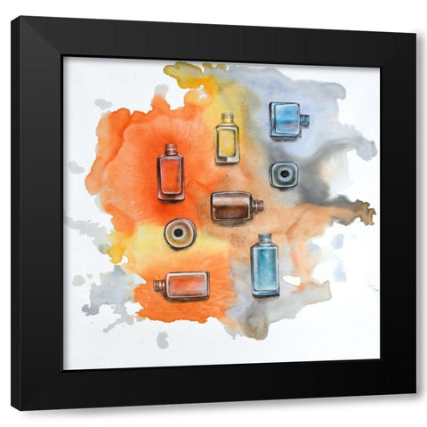 NAIL POLISH Black Modern Wood Framed Art Print with Double Matting by Atelier B Art Studio