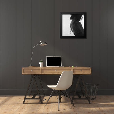 Classic Woman with Jewelry Black Modern Wood Framed Art Print by Atelier B Art Studio