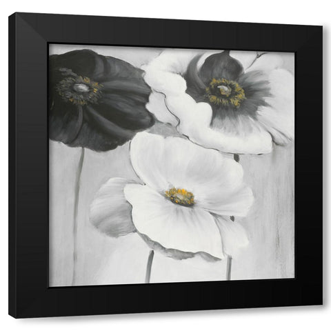 ASSORTED WHITE FLOWERS Black Modern Wood Framed Art Print by Atelier B Art Studio