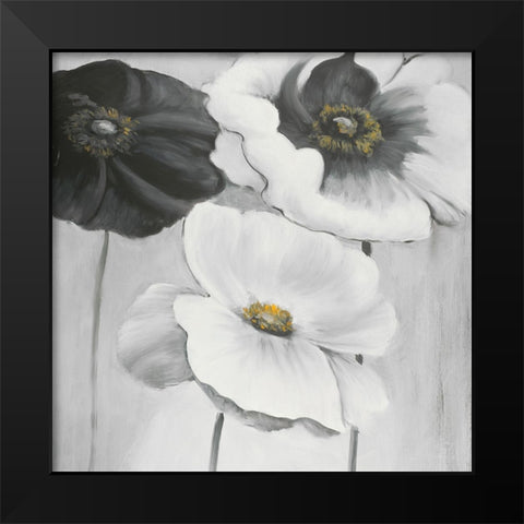 ASSORTED WHITE FLOWERS Black Modern Wood Framed Art Print by Atelier B Art Studio