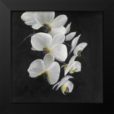 Beautiful Orchids Black Modern Wood Framed Art Print by Atelier B Art Studio