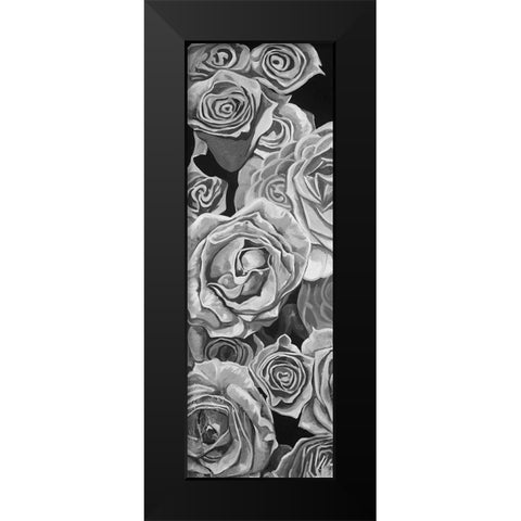 VINTAGE ROSES Black Modern Wood Framed Art Print by Atelier B Art Studio