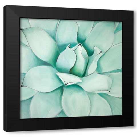 SUCCULENT CLOSEUP Black Modern Wood Framed Art Print by Atelier B Art Studio