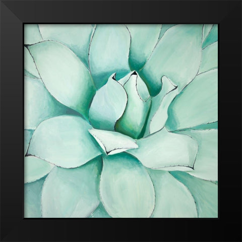 SUCCULENT CLOSEUP Black Modern Wood Framed Art Print by Atelier B Art Studio