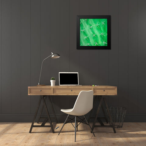 CACTUS CLOSEUP Black Modern Wood Framed Art Print by Atelier B Art Studio