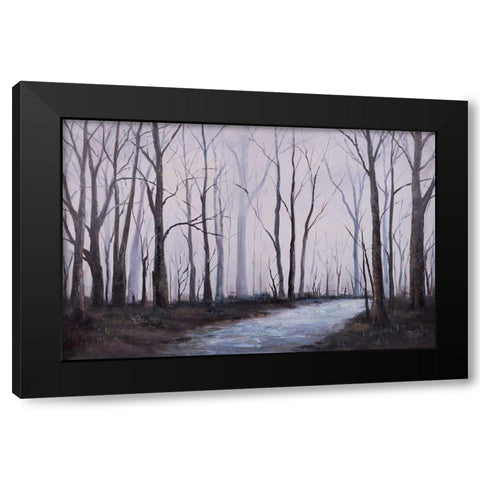 SAD FOREST Black Modern Wood Framed Art Print with Double Matting by Atelier B Art Studio