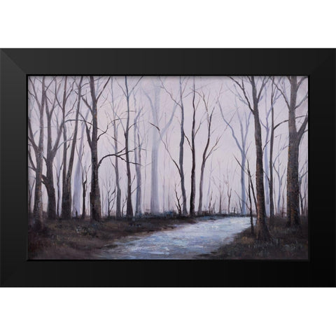 SAD FOREST Black Modern Wood Framed Art Print by Atelier B Art Studio