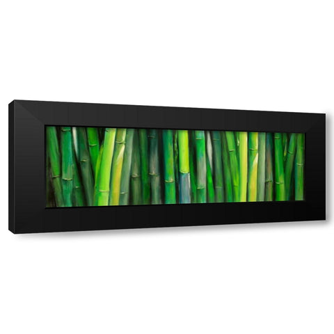 Bamboo Plant Black Modern Wood Framed Art Print by Atelier B Art Studio