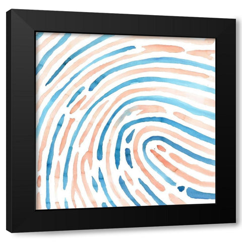 FOOTPRINT Black Modern Wood Framed Art Print with Double Matting by Atelier B Art Studio