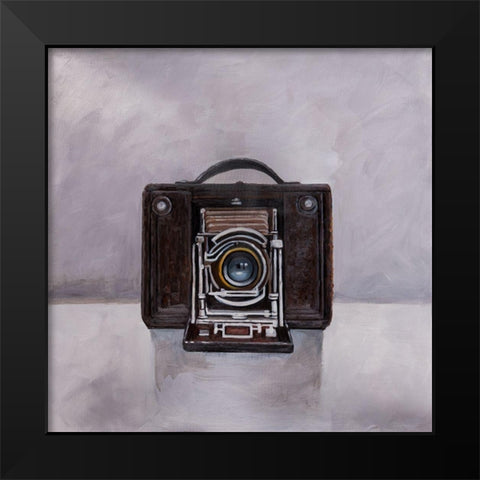 OLD CAMERA Black Modern Wood Framed Art Print by Atelier B Art Studio