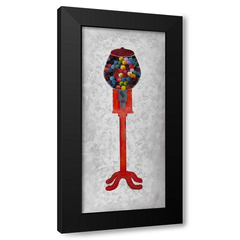 CHEWING GUM DISPENSER Black Modern Wood Framed Art Print by Atelier B Art Studio