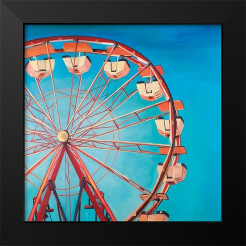 Big Wheel in a Carnaval Black Modern Wood Framed Art Print by Atelier B Art Studio