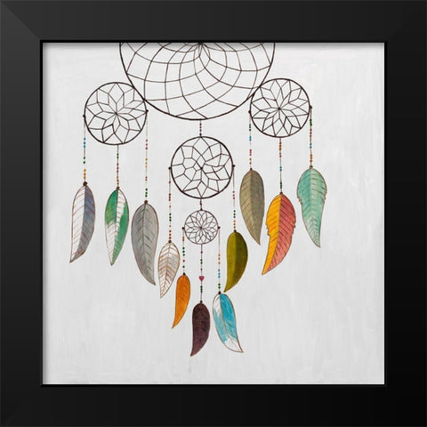 DREAMCATCHER Black Modern Wood Framed Art Print by Atelier B Art Studio