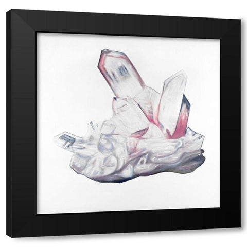 Clear Quartz Cristal Black Modern Wood Framed Art Print with Double Matting by Atelier B Art Studio