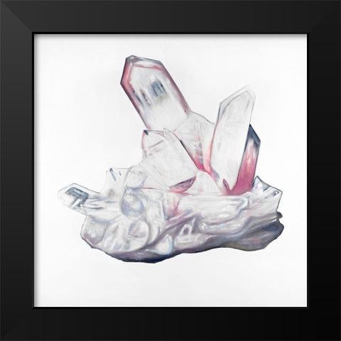 Clear Quartz Cristal Black Modern Wood Framed Art Print by Atelier B Art Studio