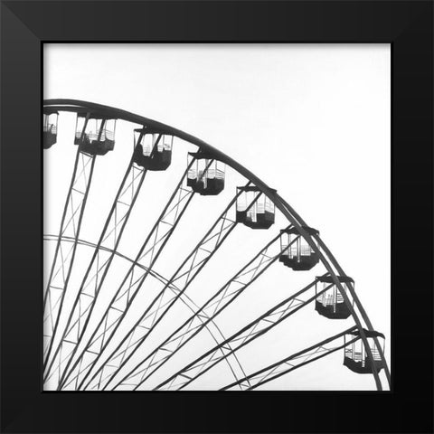Quarter of a Ferris Wheel Black Modern Wood Framed Art Print by Atelier B Art Studio