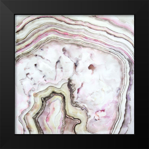 AGATE Black Modern Wood Framed Art Print by Atelier B Art Studio
