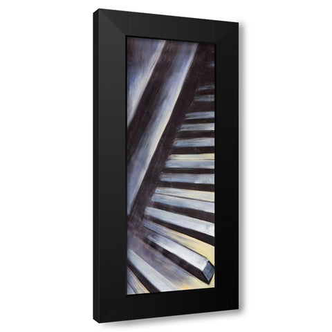 PIANO KEYS Black Modern Wood Framed Art Print by Atelier B Art Studio