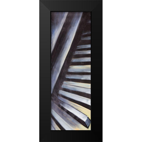 PIANO KEYS Black Modern Wood Framed Art Print by Atelier B Art Studio