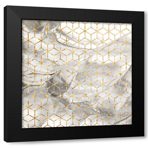 SYMMETRY Black Modern Wood Framed Art Print with Double Matting by Atelier B Art Studio