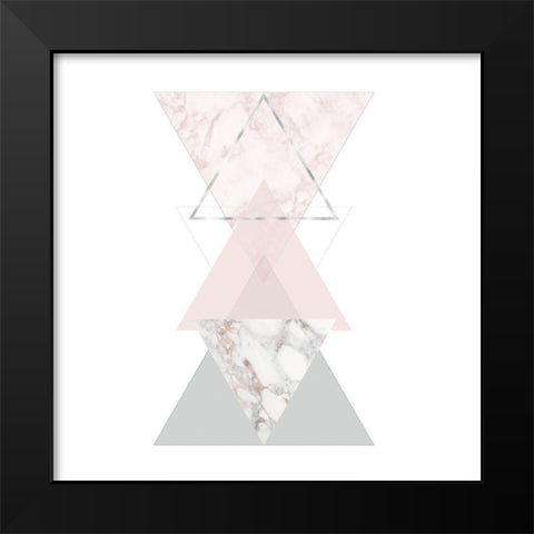 GEOMETRIC ART Black Modern Wood Framed Art Print by Atelier B Art Studio