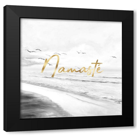 NAMASTÉ Black Modern Wood Framed Art Print with Double Matting by Atelier B Art Studio