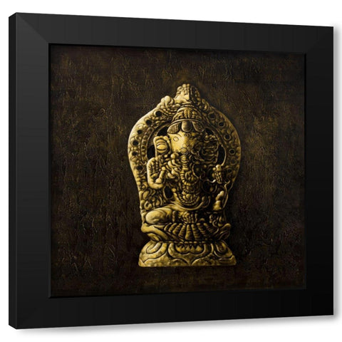 LORD GANESHA Black Modern Wood Framed Art Print with Double Matting by Atelier B Art Studio